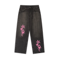 Vintage Pink Stars Denim Jeans
